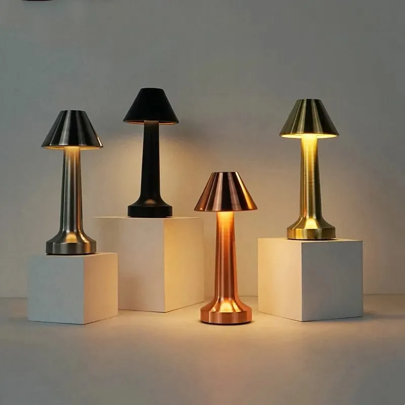 1 Pc Retro Bar Table Lamp Touch Sensor LED Table Lamp Rechargeable Wireless Night Lights for Restaurant Coffee Bedroom S4062946