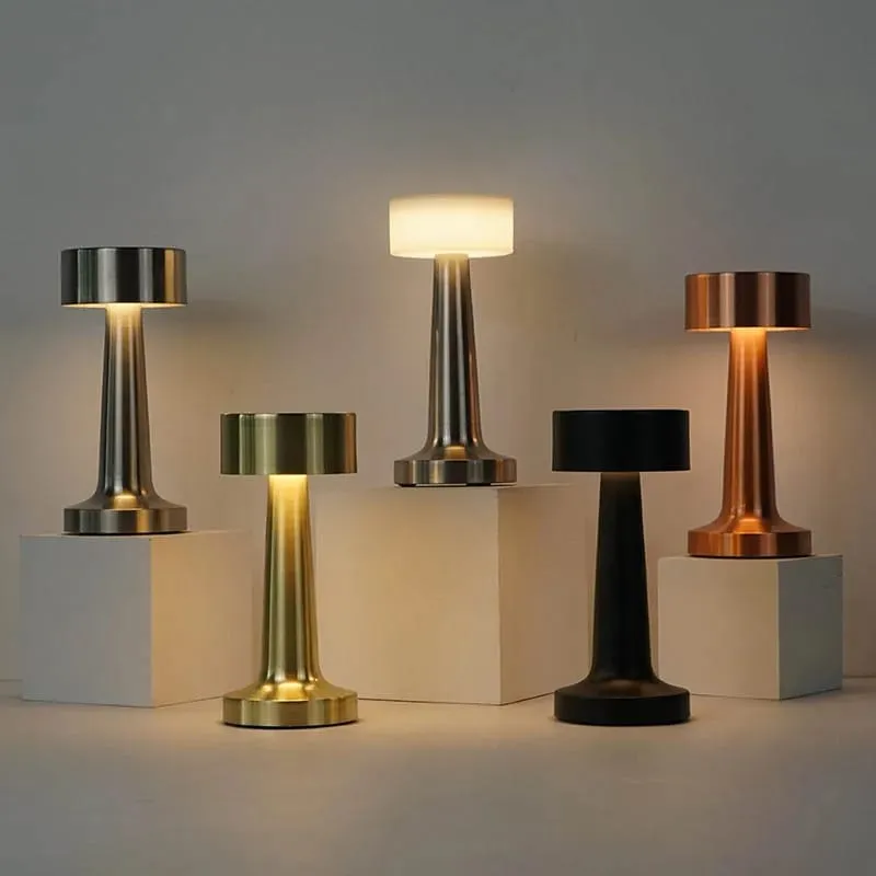 1 Pc Retro Bar Table Lamp Touch Sensor LED Table Lamp Rechargeable Wireless Night Lights for Restaurant Coffee Bedroom S4062946