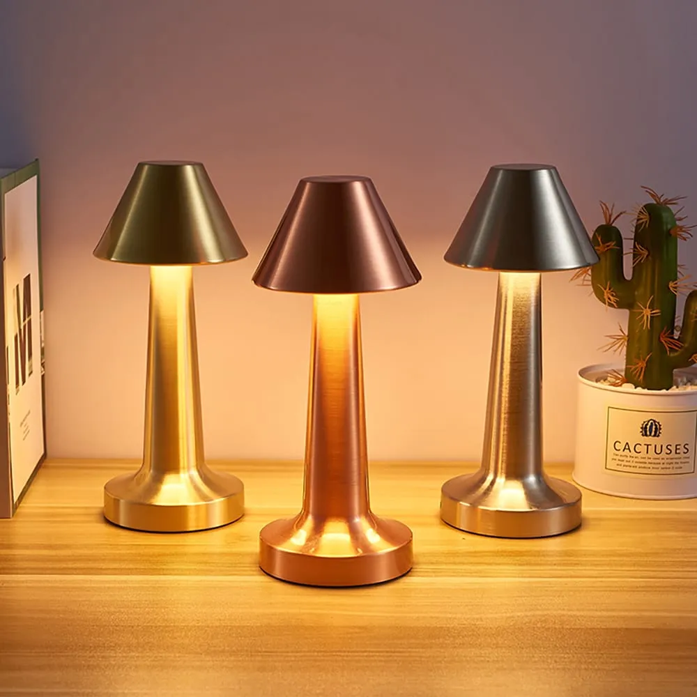1 Pc Retro Bar Table Lamp Touch Sensor LED Table Lamp Rechargeable Wireless Night Lights for Restaurant Coffee Bedroom S4062946