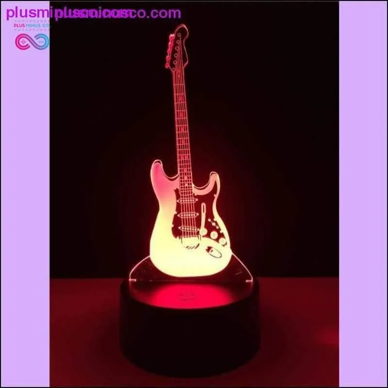 3D Electric Music Guitar LED Illusion Lamp