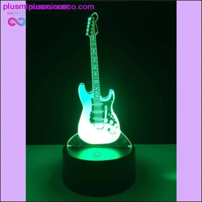 3D Electric Music Guitar LED Illusion Lamp