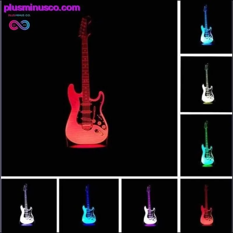 3D Electric Music Guitar LED Illusion Lamp