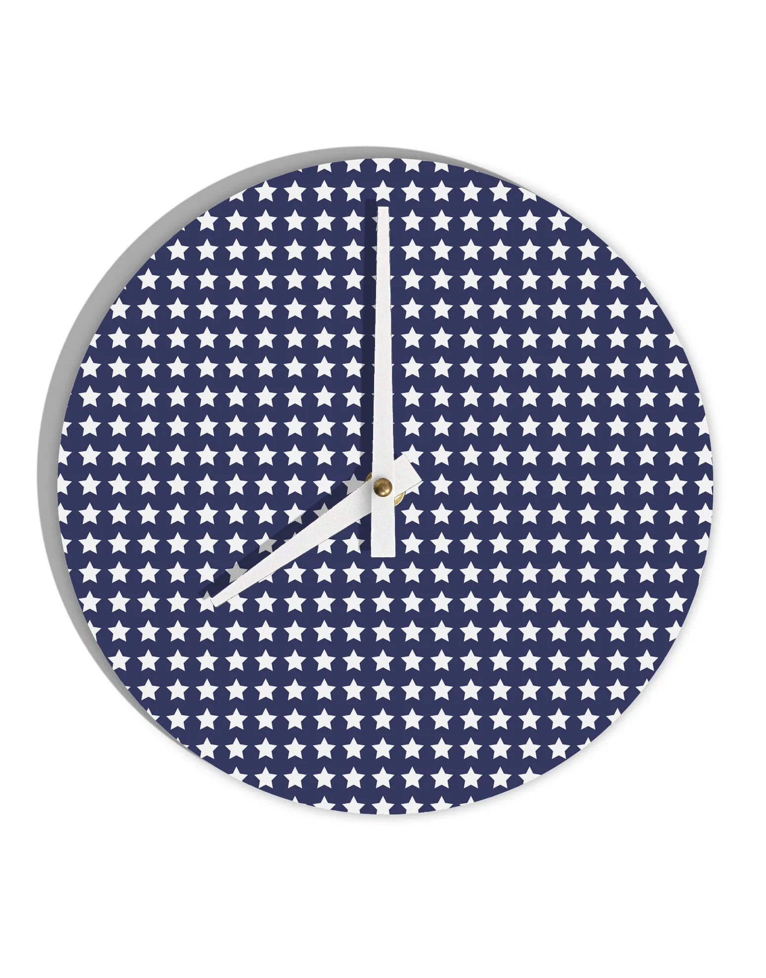 Americana Stars Pattern 10 InchRound Wall Clock  All Over Print