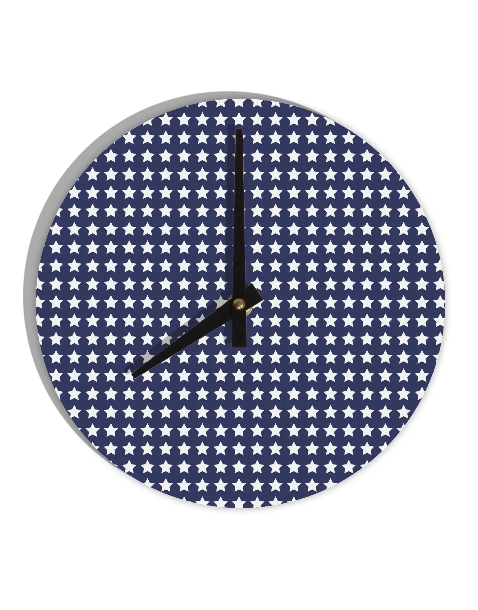 Americana Stars Pattern 10 InchRound Wall Clock  All Over Print