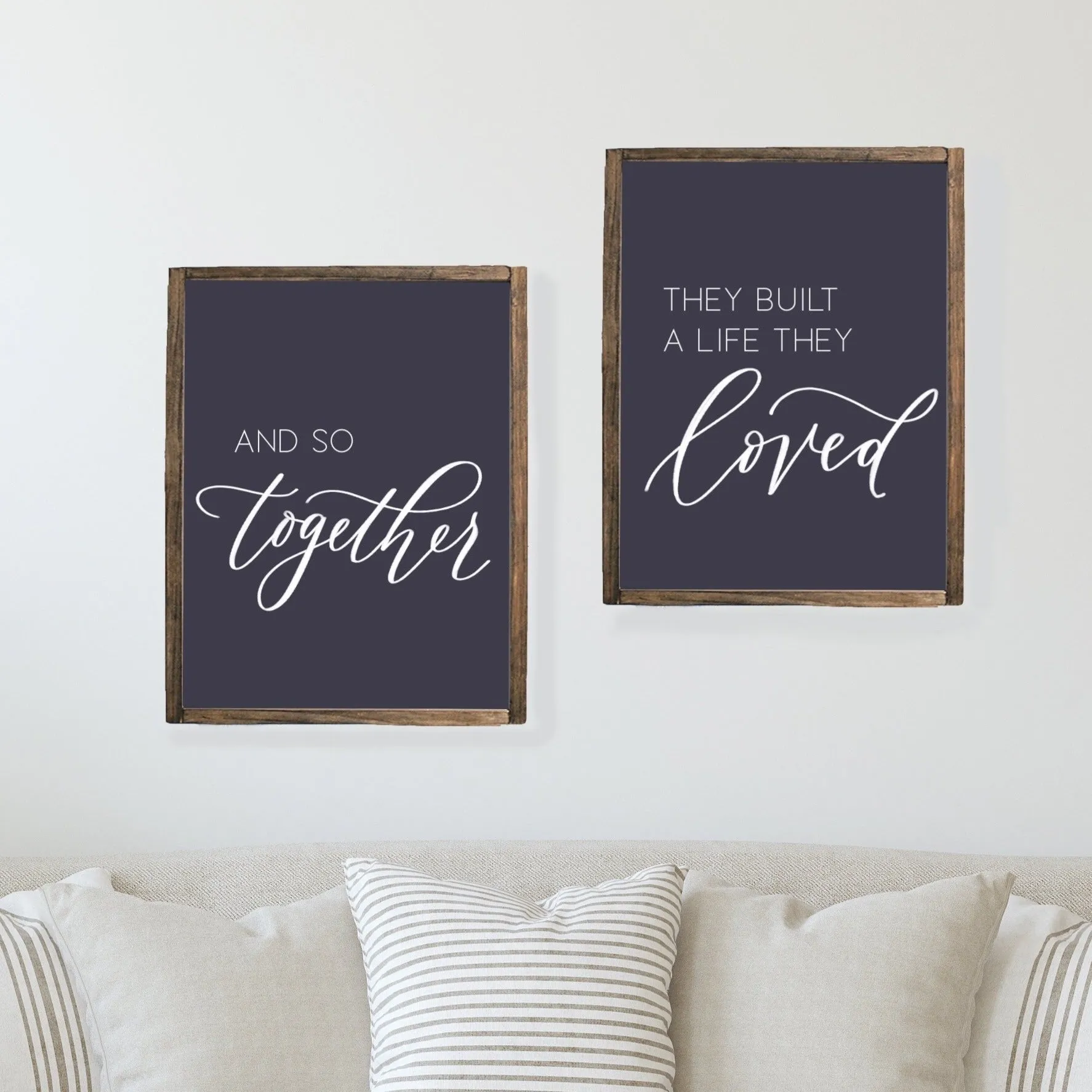And So Together They Built A Life They Loved Set / Bedroom Signs