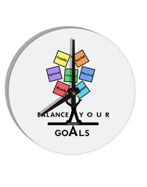 Balance Your Goals 10 InchRound Wall Clock