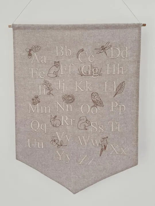 Banner - Woodland Alphabet Wall Hanging