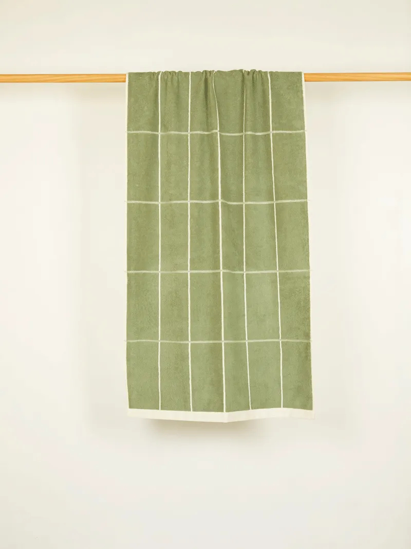Bethell Bath Towel - Sage / Chalk