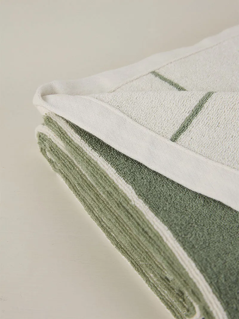 Bethell Bath Towel - Sage / Chalk