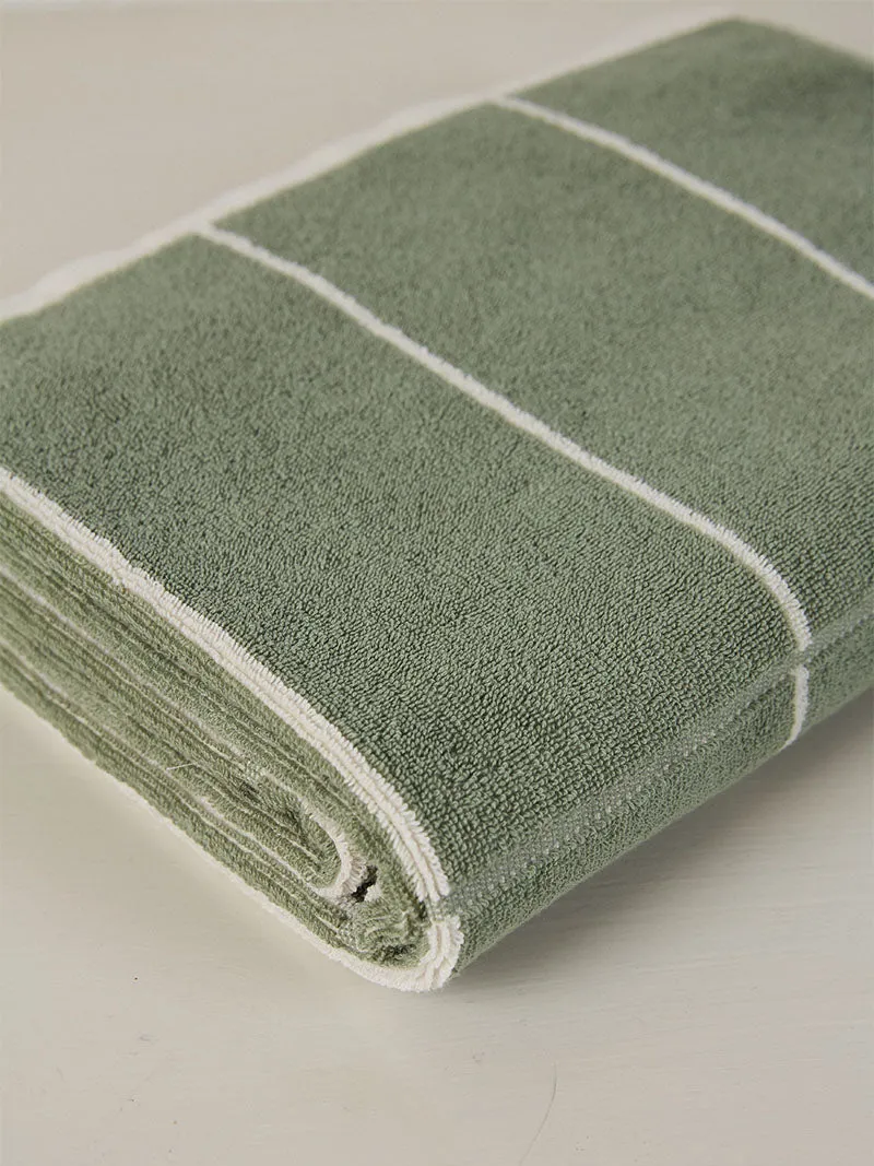 Bethell Bath Towel - Sage / Chalk