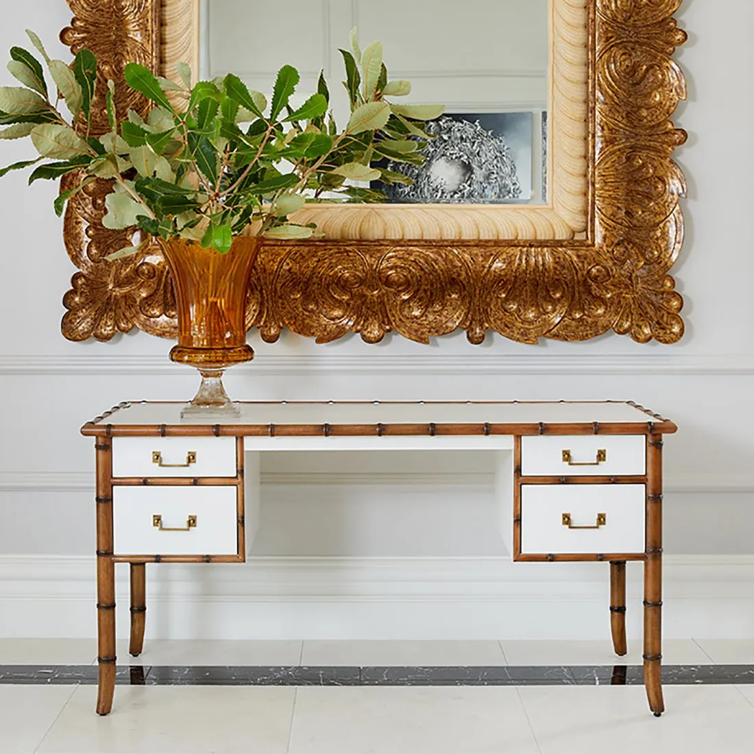 Bordeaux Desk - Ivory