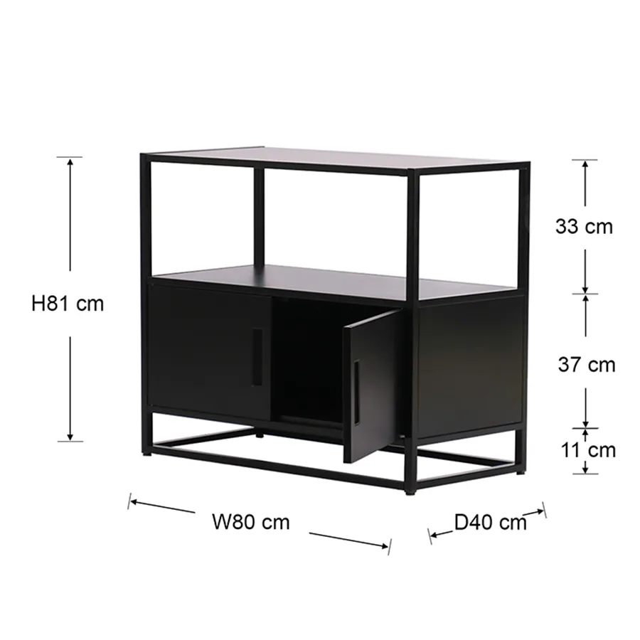 Brussel Low Book Shelves Cabinet