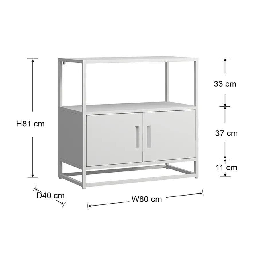 Brussel Low Book Shelves Cabinet