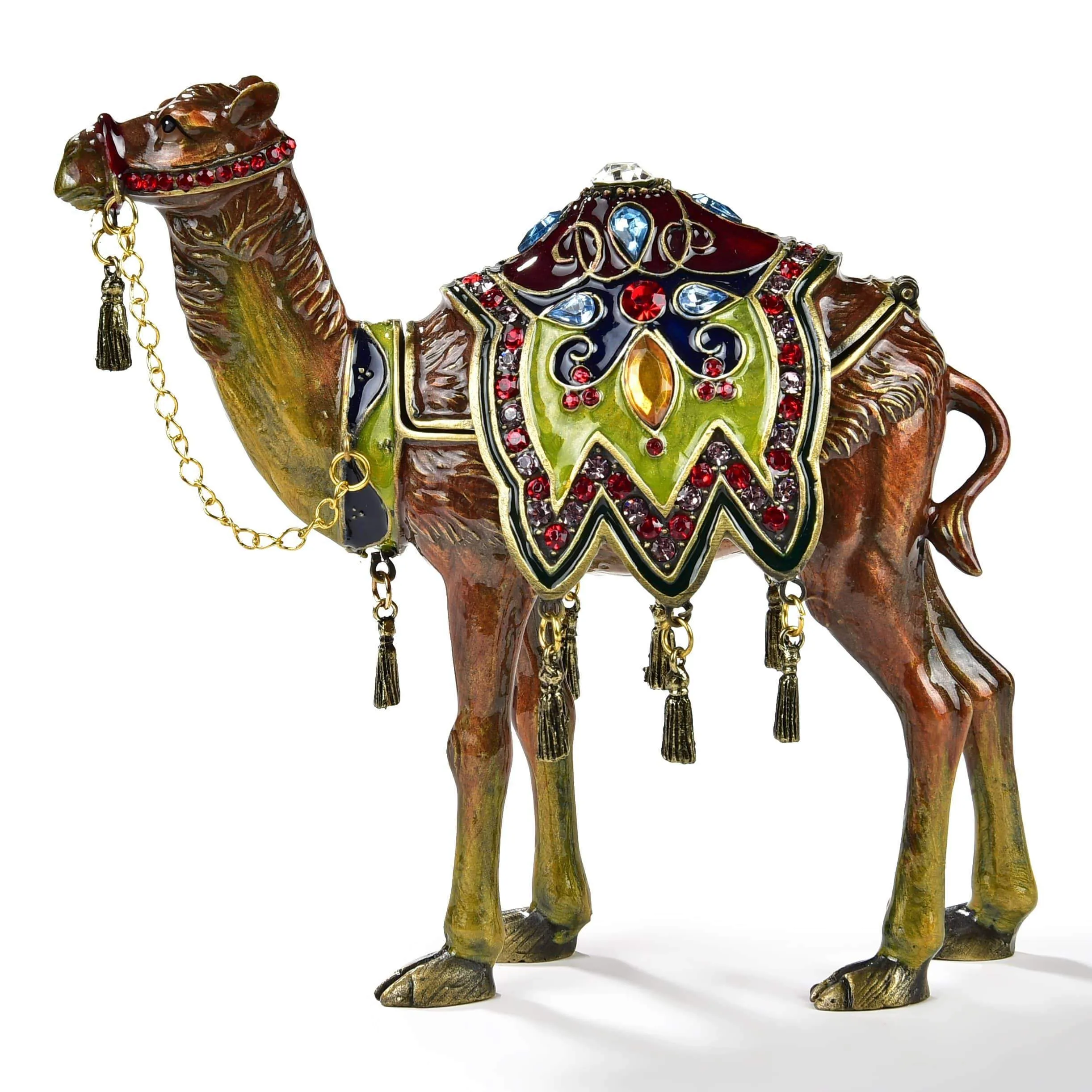 Camel Figurine Keepsake Box made with Crystals