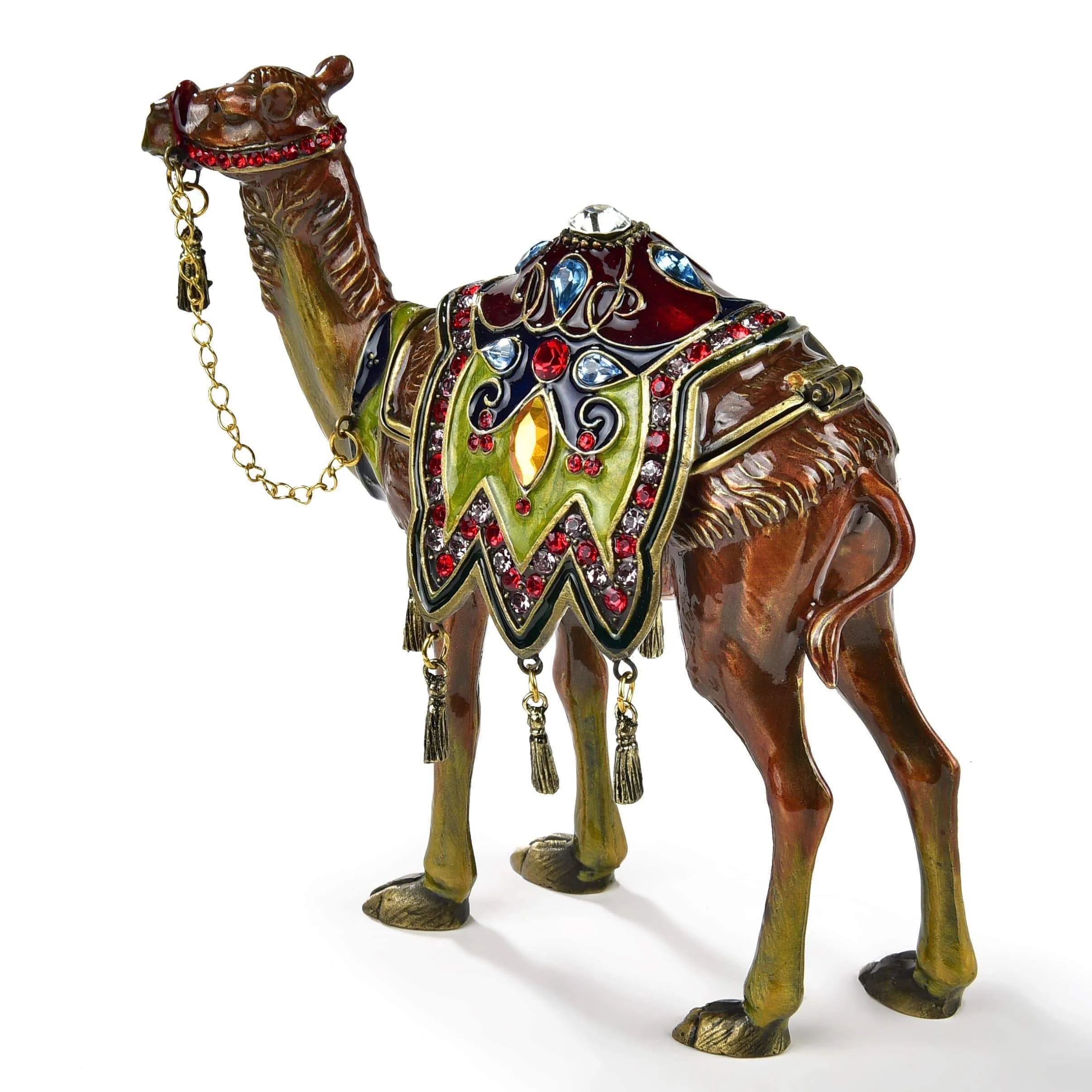 Camel Figurine Keepsake Box made with Crystals