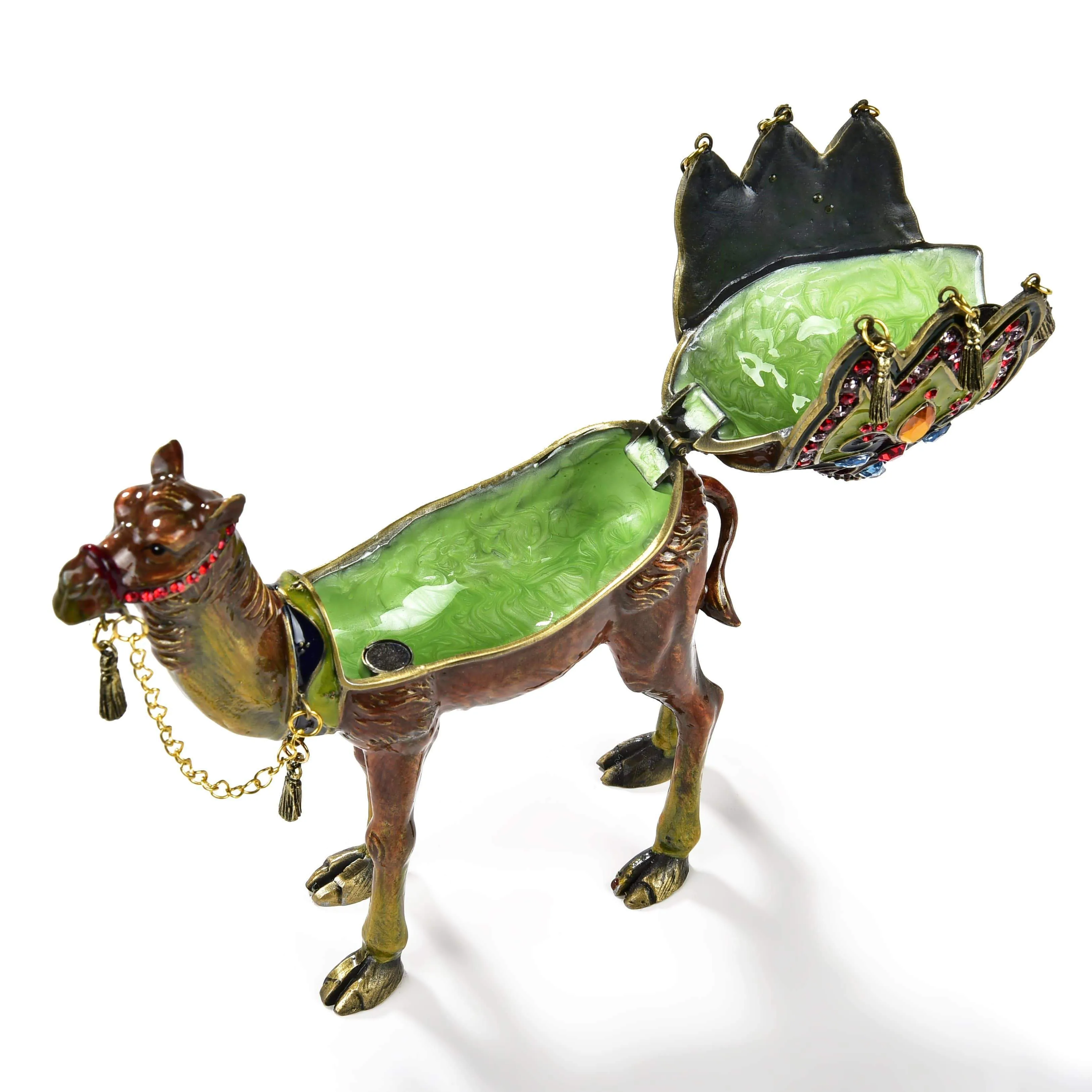 Camel Figurine Keepsake Box made with Crystals