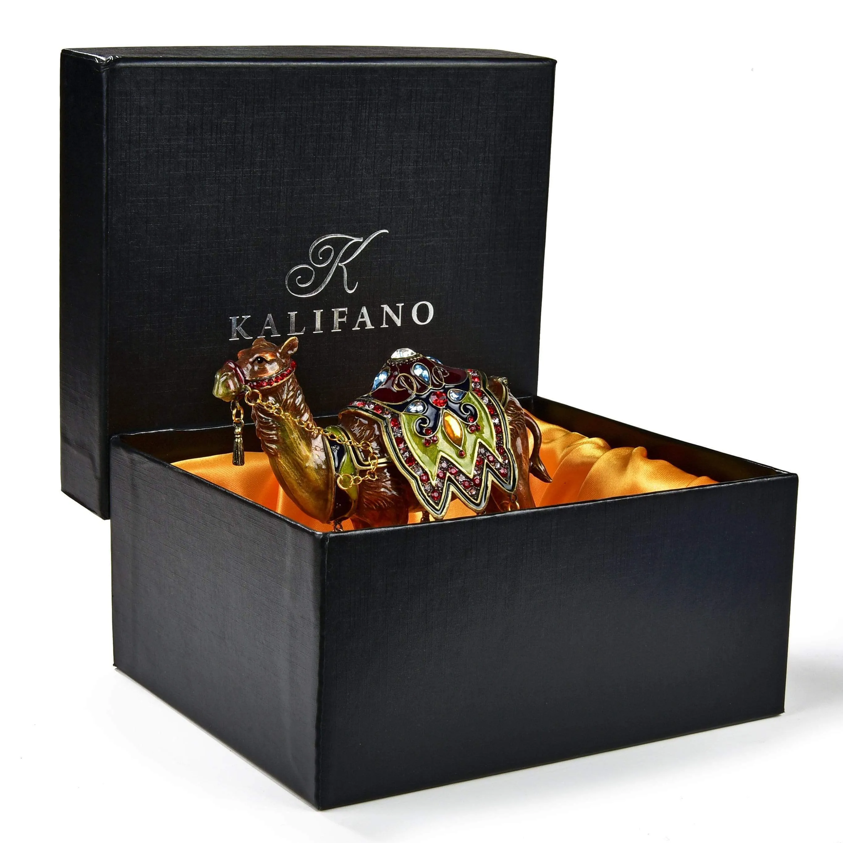 Camel Figurine Keepsake Box made with Crystals