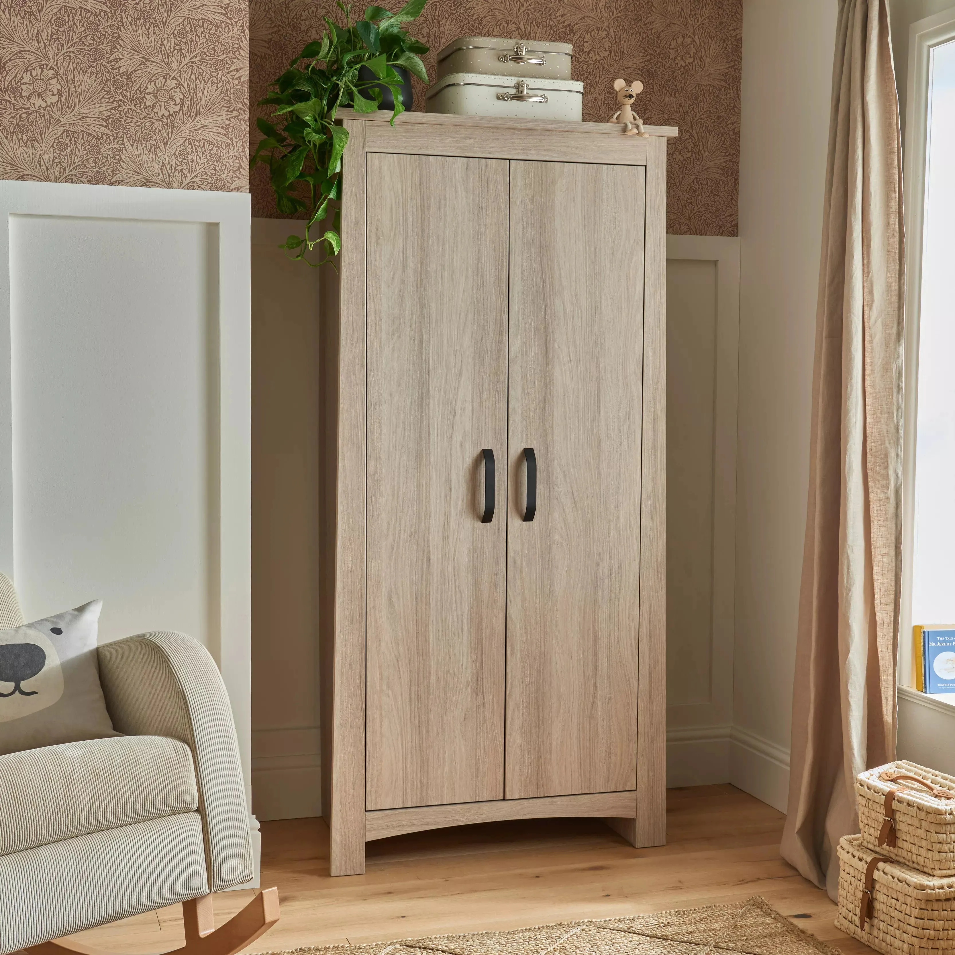 CuddleCo Isla Double Wardrobe - Ash
