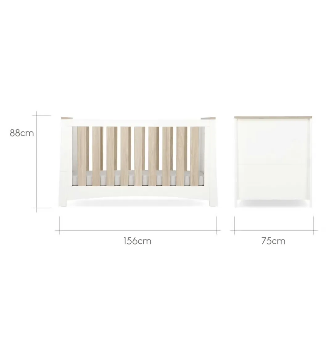 CuddleCo Lana 2 Piece Nursery Furniture Set - Ash & White