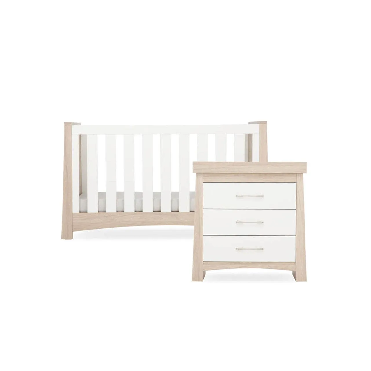 CuddleCo Lana 2 Piece Nursery Furniture Set - Ash & White