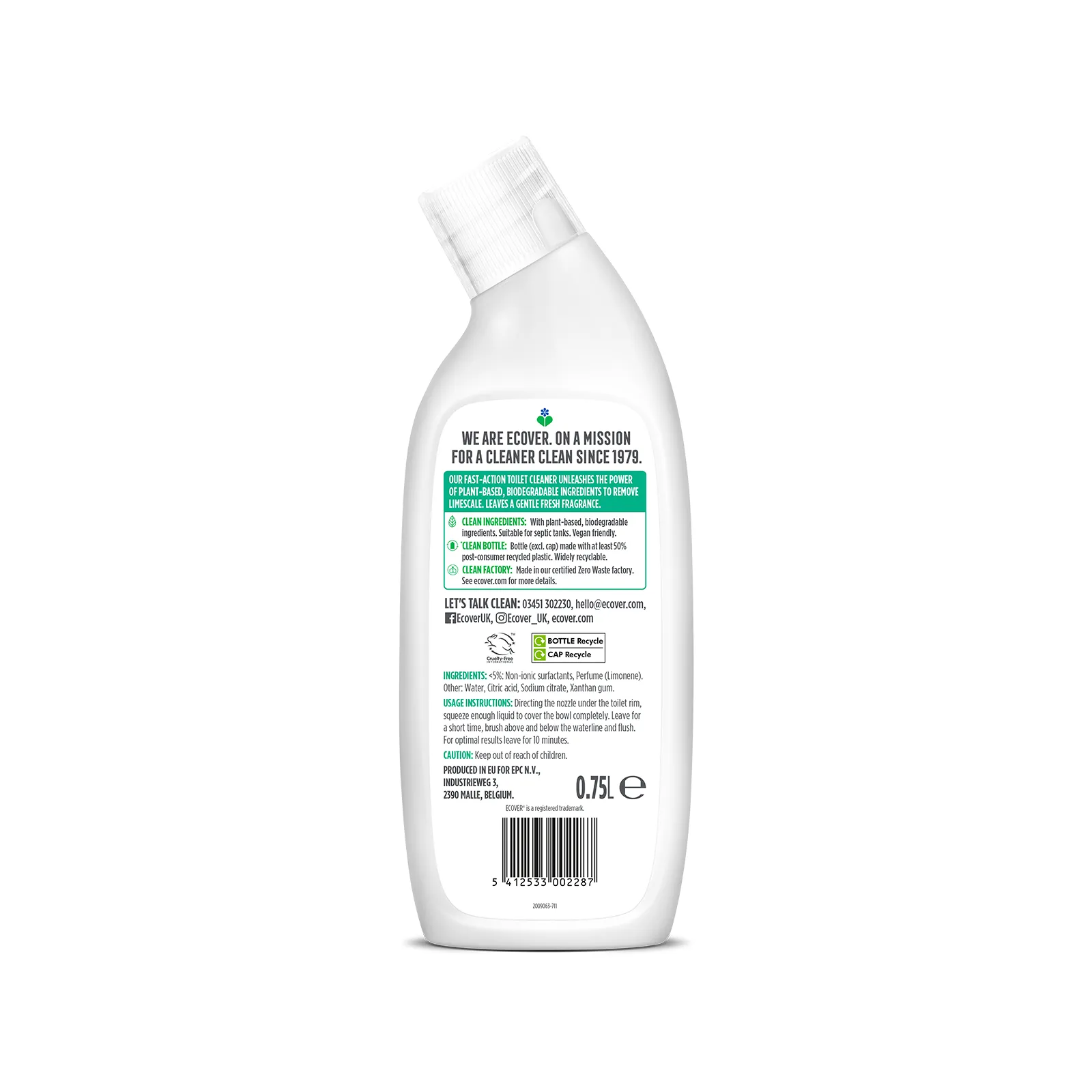 Fast-Action Toilet Cleaner - Pine & Mint 750ml