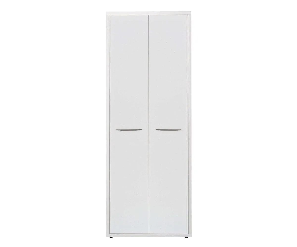 Gammel High Bookcase with Doors - White