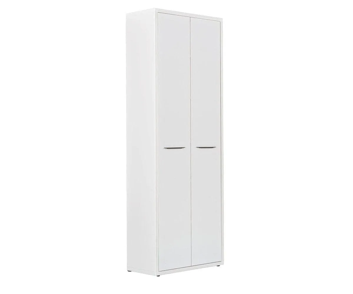 Gammel High Bookcase with Doors - White