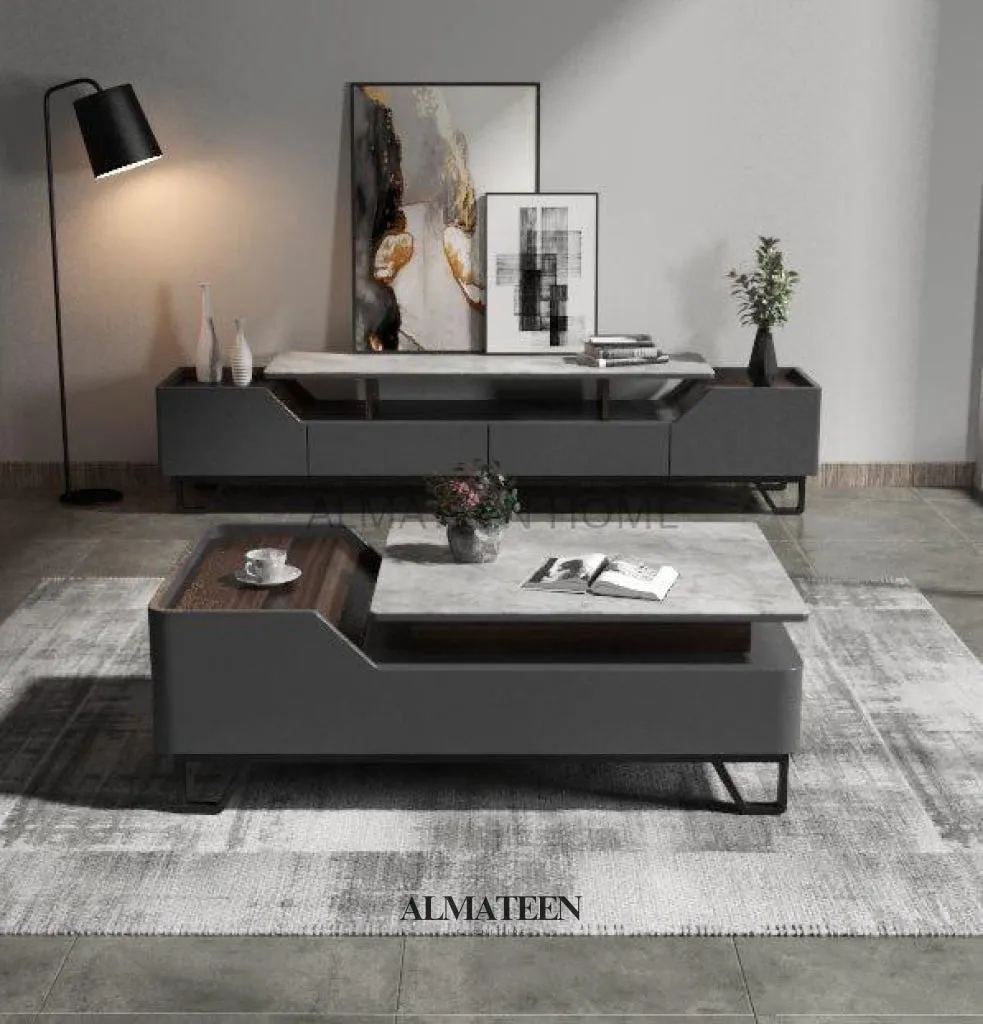 Kayla Grey TV Stand and Center Table