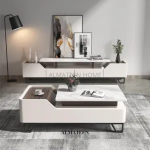 Kayla White TV Stand and Center Table