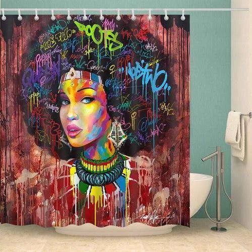 Luxus afro frauen bad vorhang