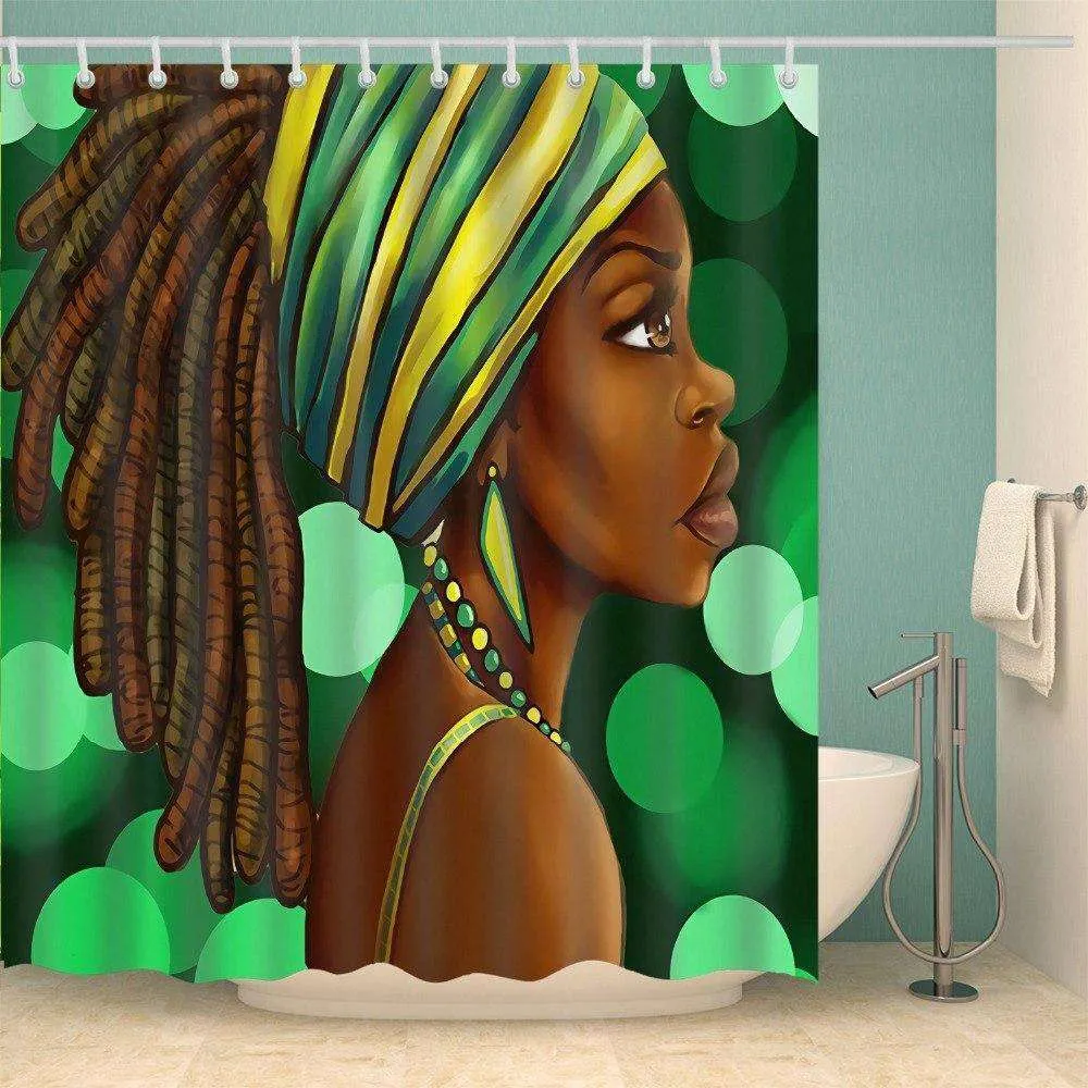 Luxus afro frauen bad vorhang