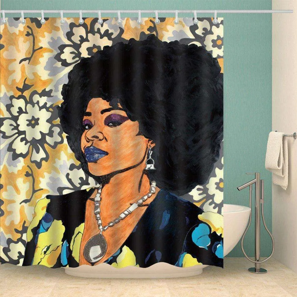 Luxus afro frauen bad vorhang