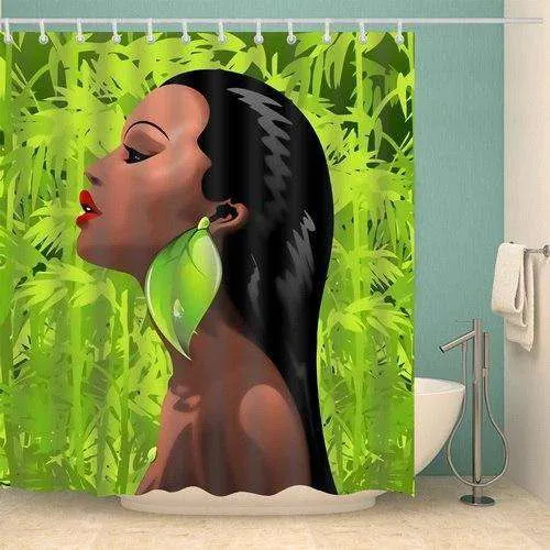Luxus afro frauen bad vorhang