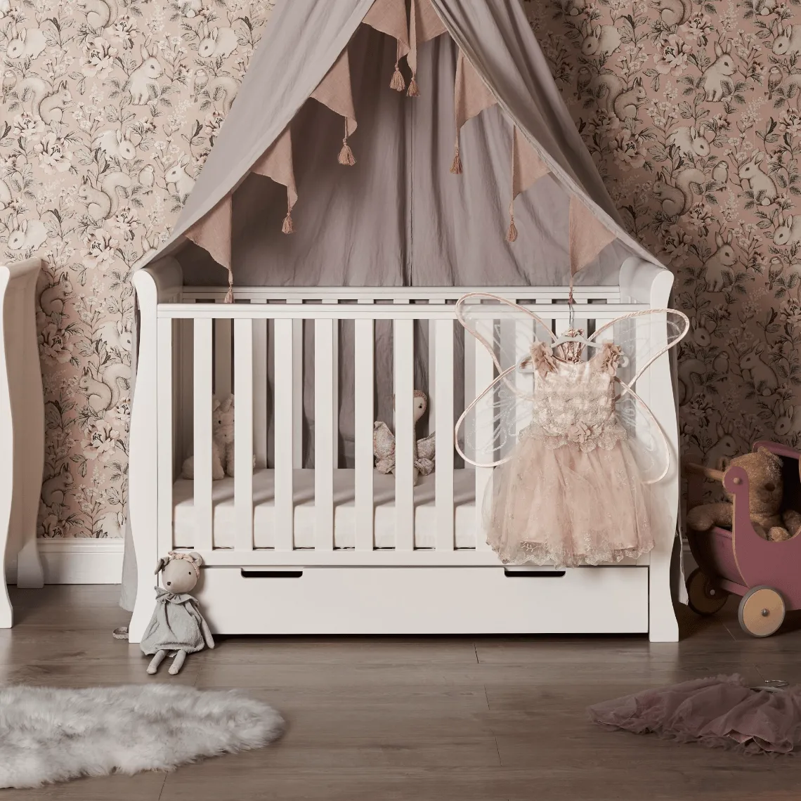 Obaby Stamford Mini Sleigh Cot Bed - Direct Delivery