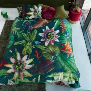 Passiflore Green duvet cover