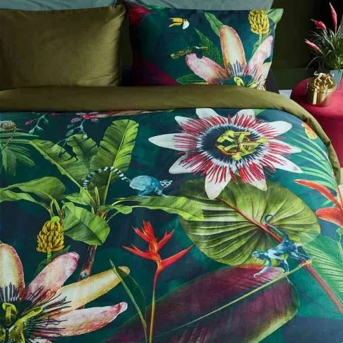 Passiflore Green duvet cover