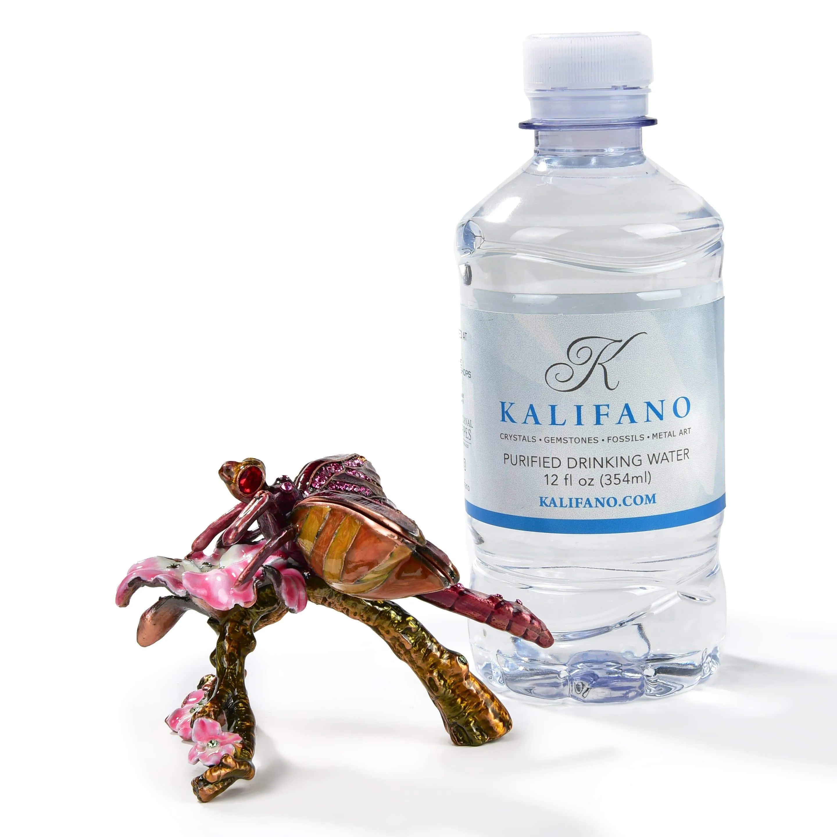 Pink & Purple Dragonfly Crystal Figurine Keepsake Box