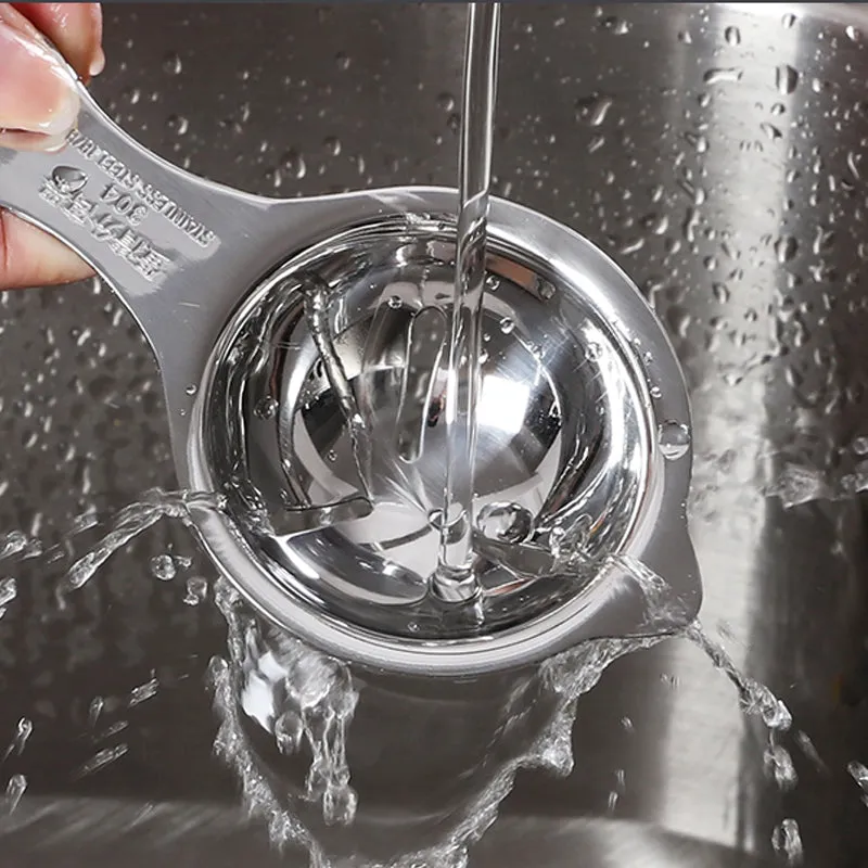 Ramadan new home kitchen stainless steel egg yolk protein separator protein slitting spoon DIY egg mask / cake / bread making kitchen baking tools kit