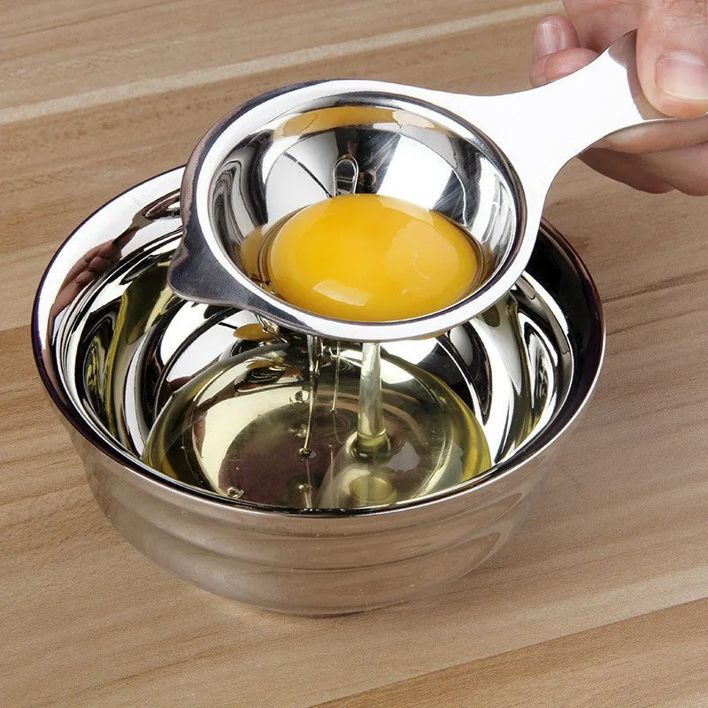 Ramadan new home kitchen stainless steel egg yolk protein separator protein slitting spoon DIY egg mask / cake / bread making kitchen baking tools kit