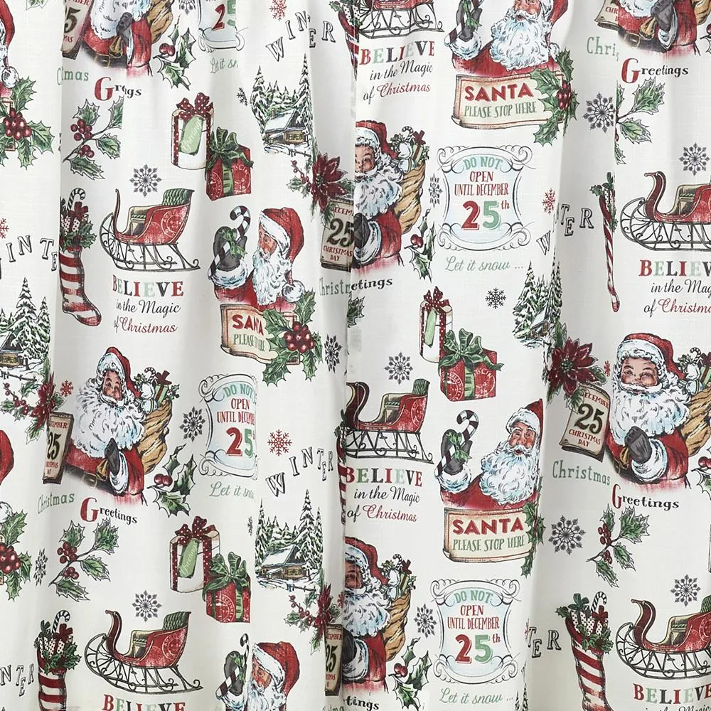 Santa Klaus Kitchen Tiers, Swags and Valance