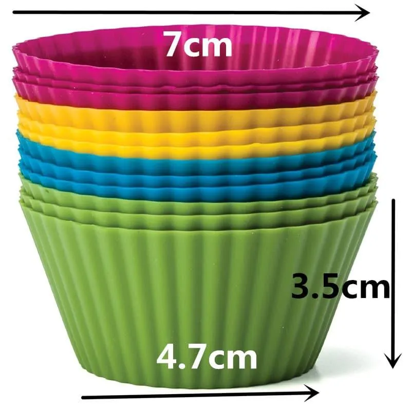 Set Mini Round Silicone Cake Molds