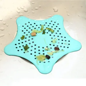 Silicone Star Shaped Sink Filter Bathroom Hair Catcher Drain Strainers for Basin