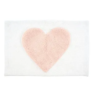 Sweetheart Bath Mat - Pink & White